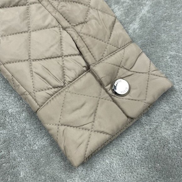 Anne Klein Womens Lightweight Quilted Tan Jacket Snap Button Closure S d0451 - Picture 12 of 13